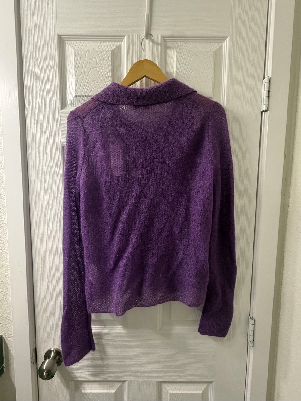 VINCE. Cozy Lightweight Purple Collared Sweater NWT - Picture 6 of 6